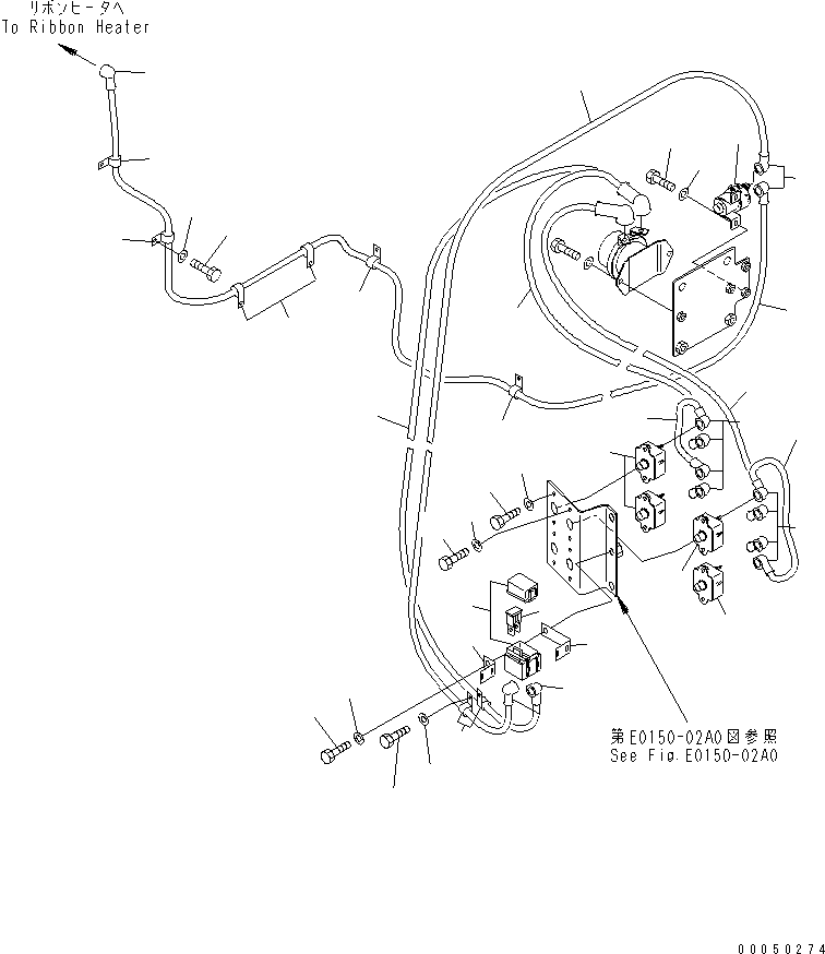 Dump Trucks Komatsu / HM300-2 S/N 2001-2784 (ecot3)(hm300-0c) / BATTERY BOX (CIRCUIT BREAKER AND FUSE)(#2001-)(120050 : E0150-03A0)