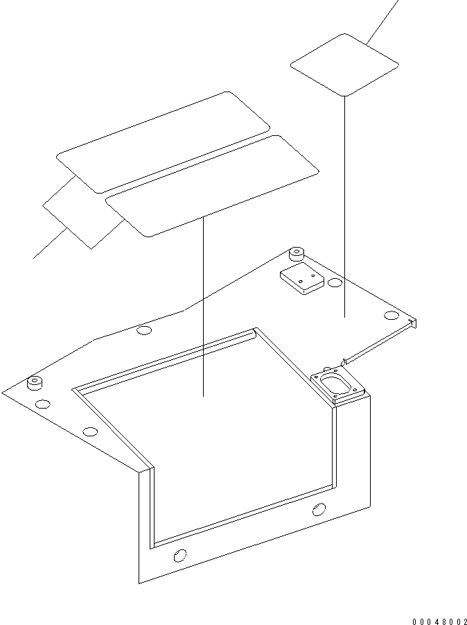 Dump Trucks Komatsu / HM300-2 S/N 2001-2784 (ecot3)(hm300-0c) / BATTERY BOX (NONSKID RUBBER)(#2001-)(120090 : E0150-08A0)