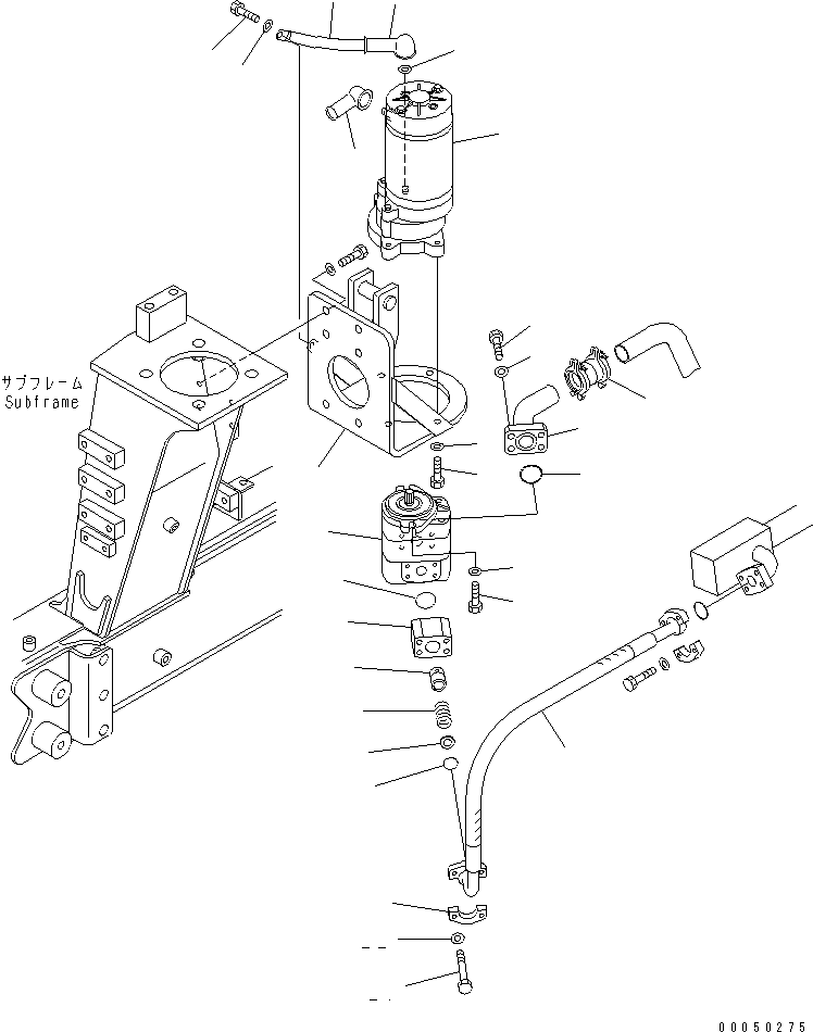 Dump Trucks Komatsu / HM300-2 S/N 2001-2784 (ecot3)(hm300-0c) / BATTERY BOX (EMERGENCY STEERING PIPING)(#2001-2646)(120100 : E0150-09A0)