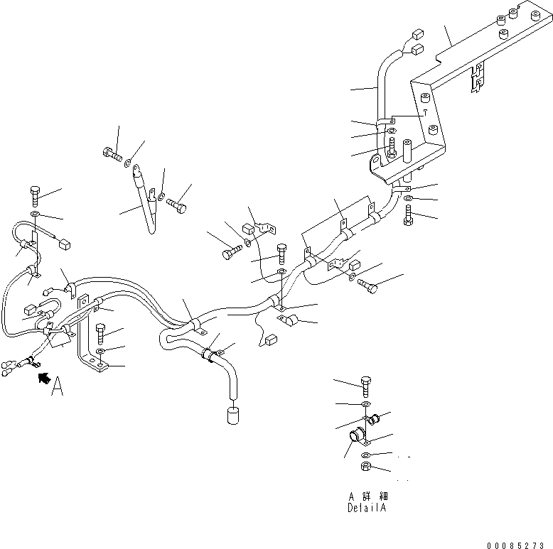 Dump Trucks Komatsu / HM300-2 S/N 2001-2784 (ecot3)(hm300-0c) / FRONT FRAME ELECTRICAL (HARNESS ? R.H.)(#2724-2784)(120140 : E0200-01A0A)