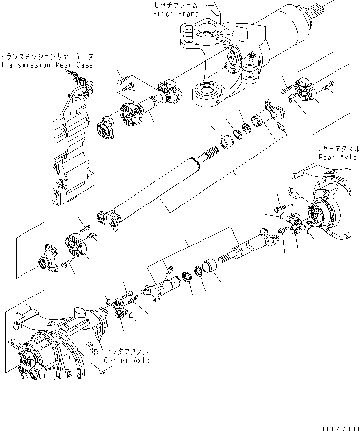 Dump Trucks Komatsu / HM300-2 S/N 2001-2784 (ecot3)(hm300-0c) / REAR DRIVE SHAFT(#2001-)(150020 : F3240-01A0)
