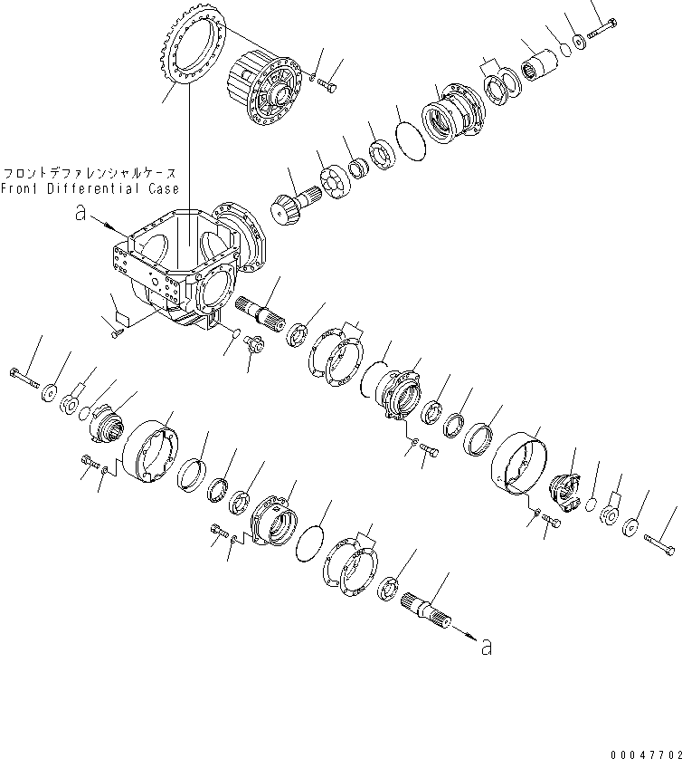 Dump Trucks Komatsu / HM300-2 S/N 2001-2784 (ecot3)(hm300-0c) / FRONT DIFFERENTIAL (PINION GEAR AND COUPLING)(#2001-)(150190 : F3350-02A0)