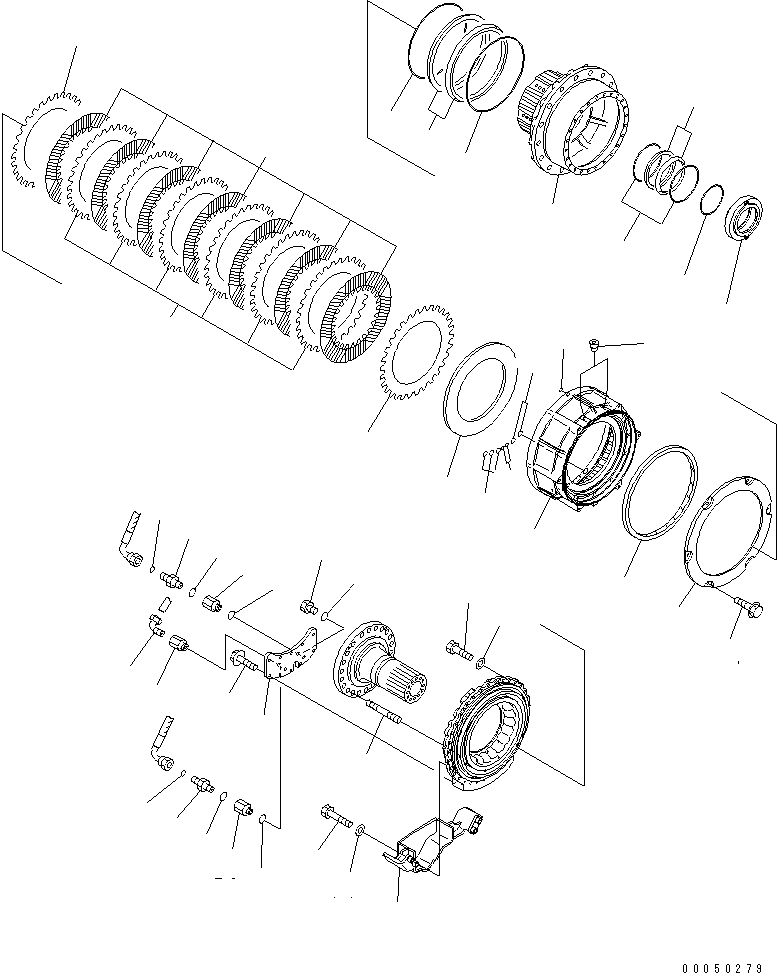 Dump Trucks Komatsu / HM300-2 S/N 2001-2784 (ecot3)(hm300-0c) / FRONT FINAL BRAKE (R.H.) (HUB)(#2001-)(150250 : F3360-06A0)