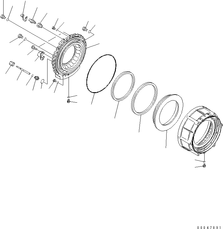 Dump Trucks Komatsu / HM300-2 S/N 2001-2784 (ecot3)(hm300-0c) / FRONT FINAL BRAKE (L.H.) (BRAKE CYLINDER)(#2001-)(150220 : F3360-03A0)