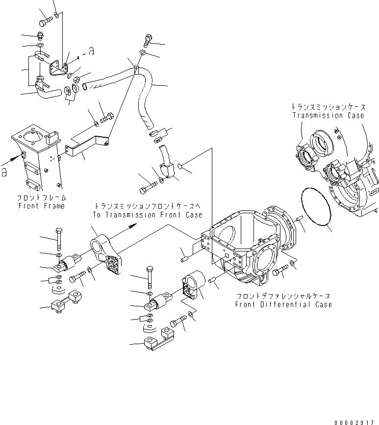 Dump Trucks Komatsu / HM300-2 S/N 2001-2784 (ecot3)(hm300-0c) / FRONT DIFFERENTIAL MOUNTING(#2713-)(150290 : F3415-01A0A)