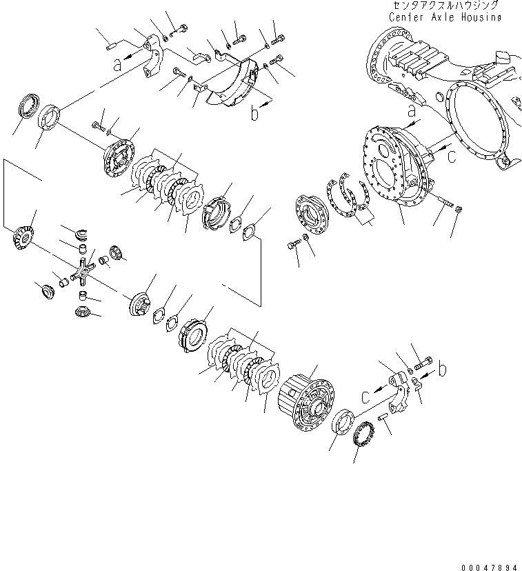 Dump Trucks Komatsu / HM300-2 S/N 2001-2784 (ecot3)(hm300-0c) / CENTER AXLE (CARRIER)(#2001-)(150400 : F3450-01A0)