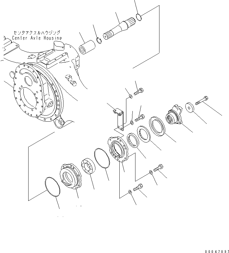 Dump Trucks Komatsu / HM300-2 S/N 2001-2784 (ecot3)(hm300-0c) / CENTER AXLE (DIFFERENTIAL ASS
