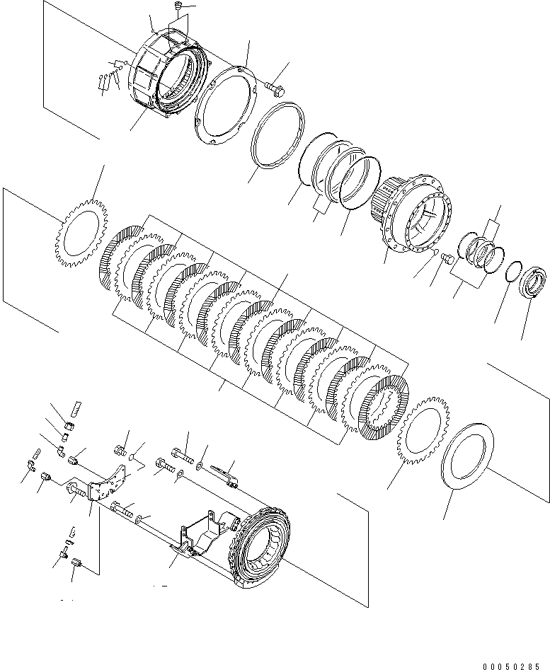 Dump Trucks Komatsu / HM300-2 S/N 2001-2784 (ecot3)(hm300-0c) / CENTER AXLE (L.H.) (HUB)(#2001-)(150450 : F3450-06A0)