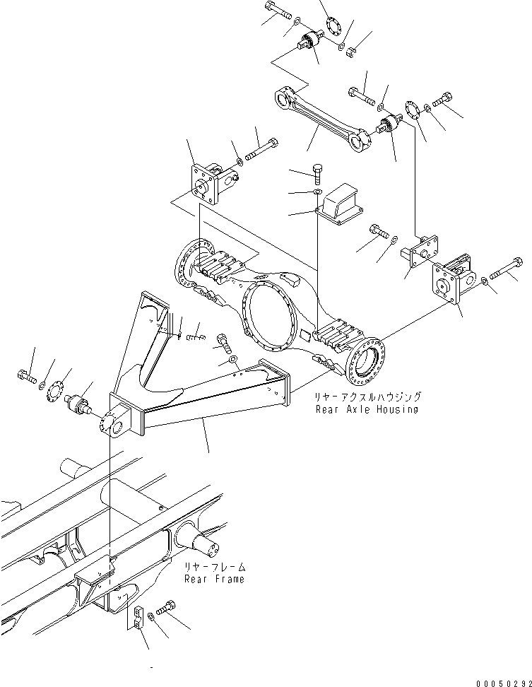 Dump Trucks Komatsu / HM300-2 S/N 2001-2784 (ecot3)(hm300-0c) / REAR AXLE SUPPORT(#2001-)(150670 : F3860-01A0)