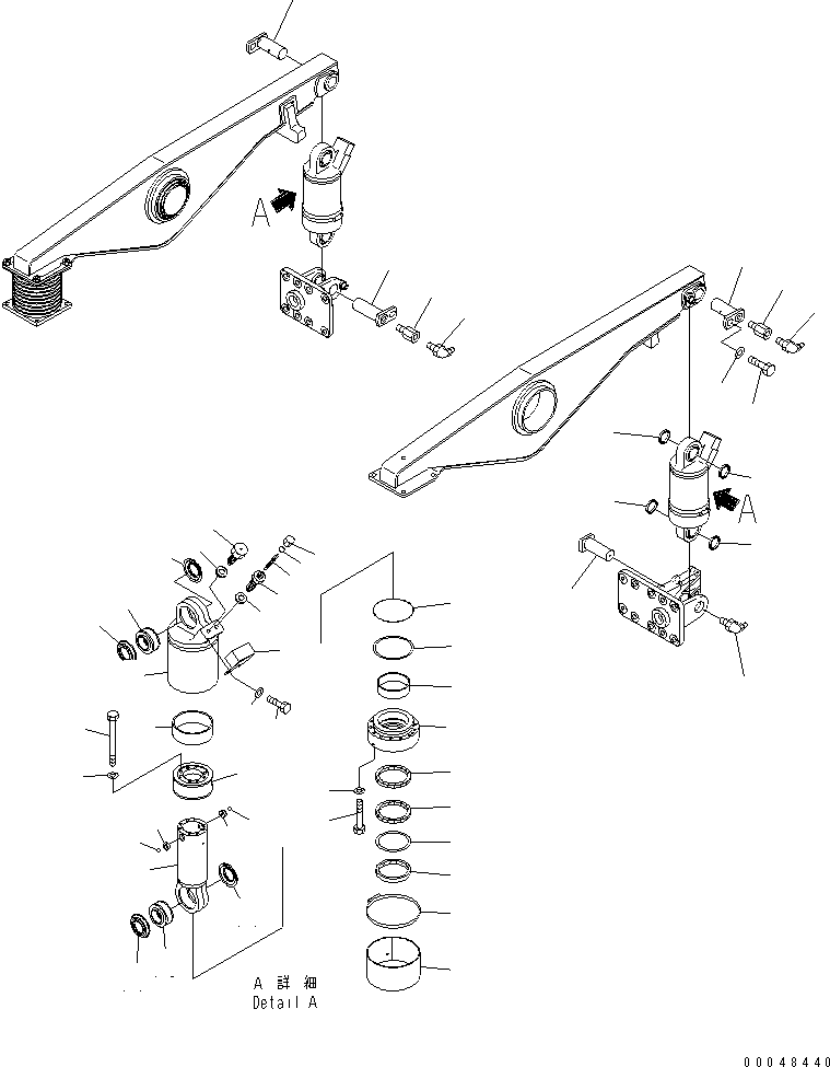 Dump Trucks Komatsu / HM300-2 S/N 2001-2784 (ecot3)(hm300-0c) / REAR SUSPENSION CYLINDER (INNER PARTS) (FOR TAIL GATE)(#2001-)(300230 : S3300-02A1)