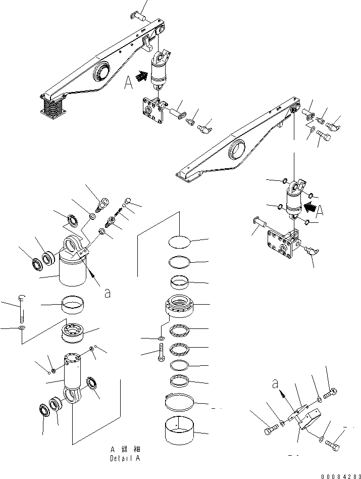 Dump Trucks Komatsu / HM300-2 S/N 2001-2784 (ecot3)(hm300-0c) / REAR SUSPENSION CYLINDER (INNER PARTS) (TAIL GATE) (PAYLOAD METER)(#2001-)(300250 : S3300-02A3)