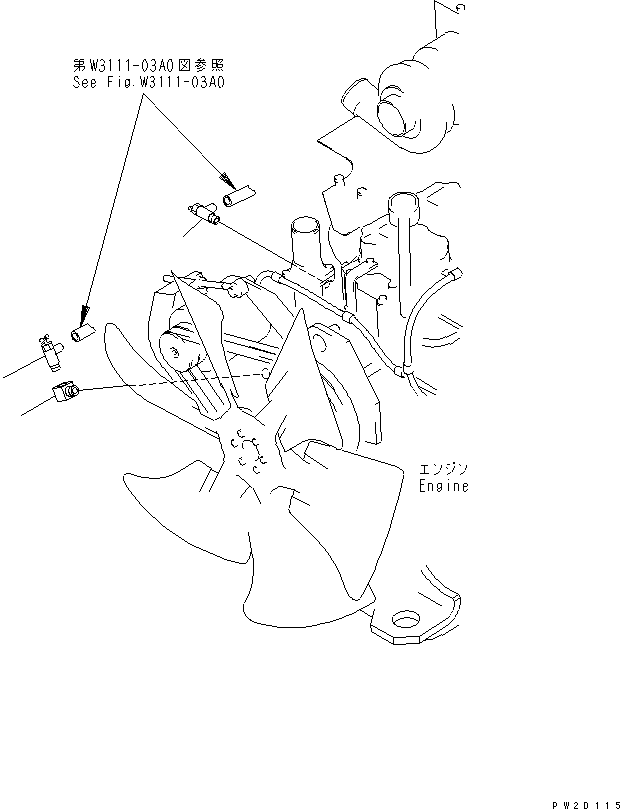Komatsu parts book diagram for HM300-1 S/N 1001-UP: AIR CONDITIONER AND HEATER (HEATER PIPING)