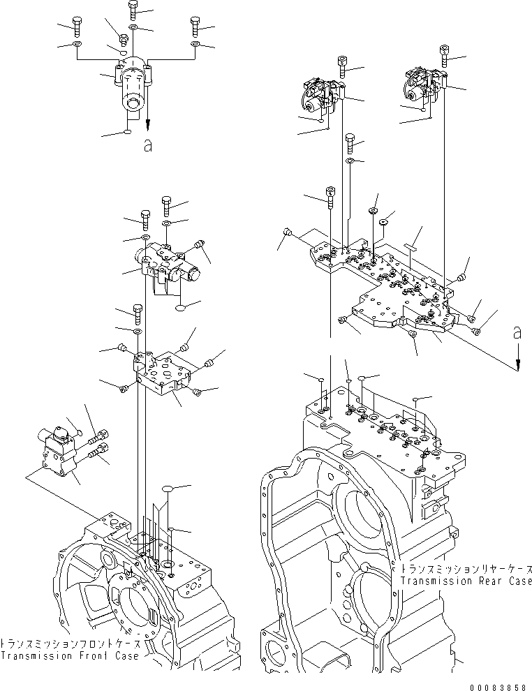 Komatsu parts book diagram for HM300-1 S/N 1001-UP: CONTROL VALVE (COLD SPEC.)(#1626-)