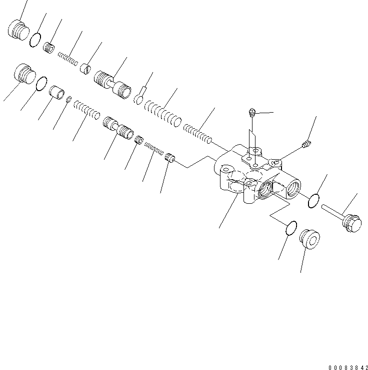 Komatsu parts book diagram for HM300-1 S/N 1001-UP: CONTROL VALVE (MAIN RELIEF VALVE) (COLD SPEC.)(#1626-)