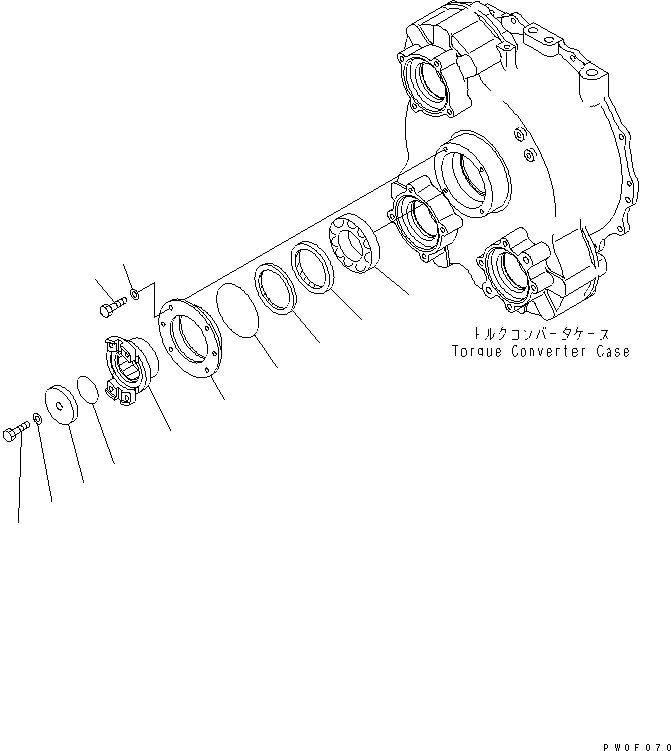 Komatsu parts book diagram for HM300-1 S/N 1001-UP: TRANSMISSION (TORQUE CONVERTER INPUT)