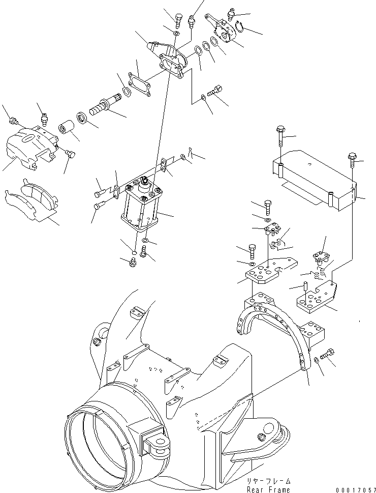 Komatsu parts book diagram for HM300-1 S/N 1001-UP: PARKING BRAKE(#1001-1628)