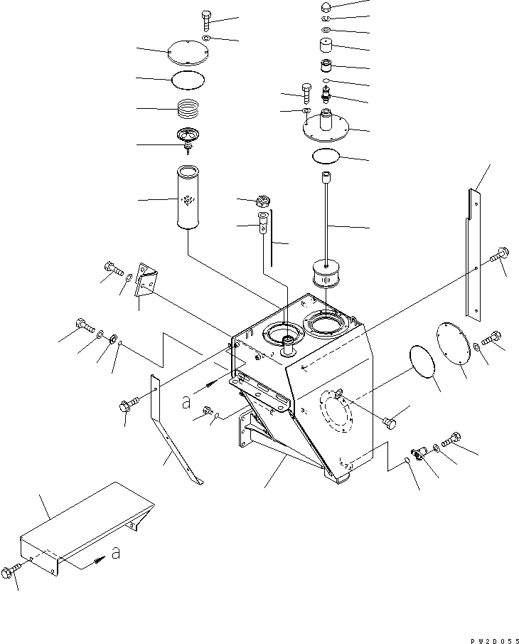 Dump Trucks Komatsu / HM300-1 S/N 1001-UP(hm300-1c) / HYDRAULIC TANK(#1001-1172)(180010 : H0110-01A0)
