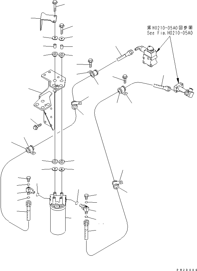 Dump Trucks Komatsu / HM300-1 S/N 1001-UP(hm300-1c) / HYDRAULIC PIPING (TRANSMISSION OIL FILTER LINE)(180330 : H3310-01A0)