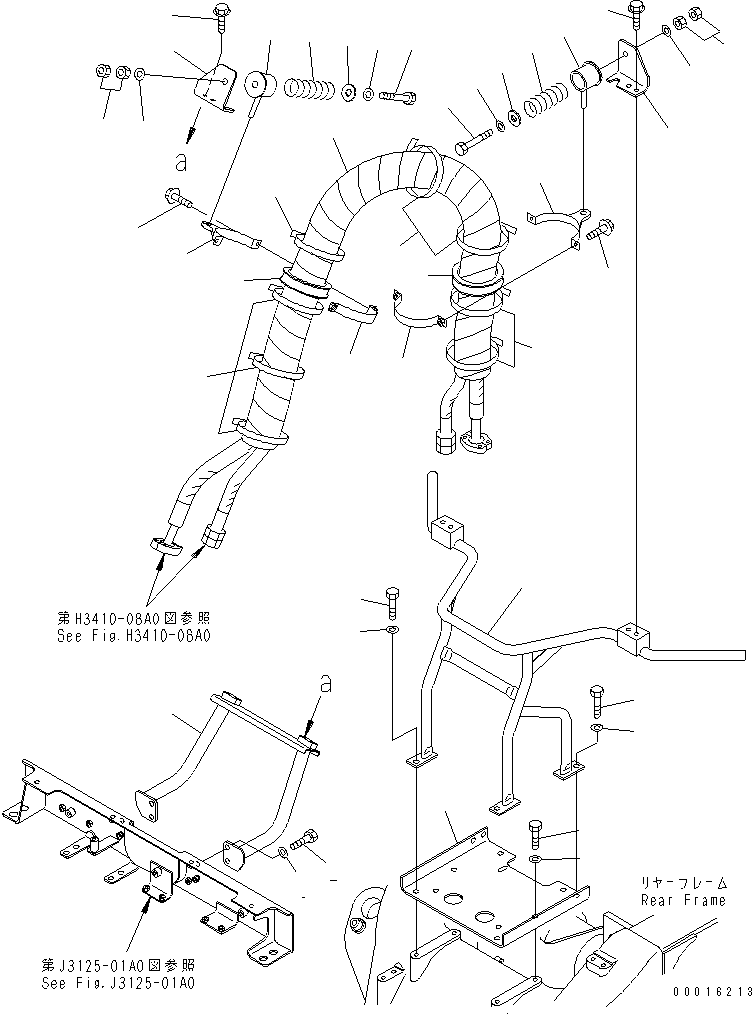 Dump Trucks Komatsu / HM300-1 S/N 1001-UP(hm300-1c) / HYDRAULIC PIPING (PIPING MOUNTING PARTS)(#1001-1033)(180510 : H3410-09A0)