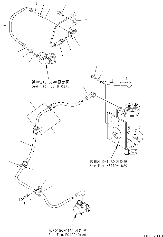 Dump Trucks Komatsu / HM300-1 S/N 1001-UP(hm300-1c) / HYDRAULIC PIPING (EMERGENCY STEERING ELECTRICAL)(#1001-1458)(180560 : H3410-11A0)