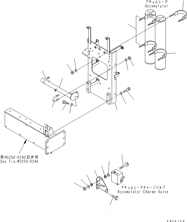 Dump Trucks Komatsu / HM300-1 S/N 1001-UP(hm300-1c) / ACCUMULATOR MOUNTING PARTS(180780 : H3530-03A0)