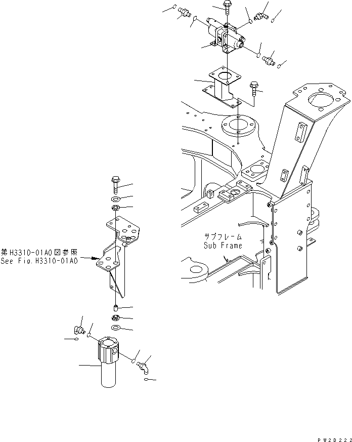 Dump Trucks Komatsu / HM300-1 S/N 1001-UP(hm300-1c) / BRAKE CONTROL EQUIPMENT (FILTER AND SLACK ADJUSTER)(180940 : H3540-13A0)