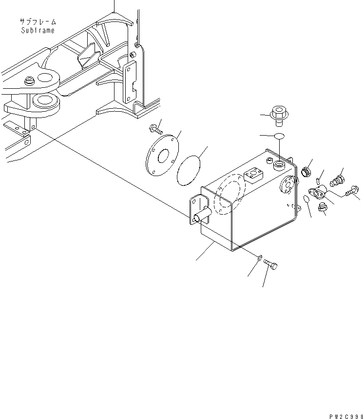 Dump Trucks Komatsu / HM300-1 S/N 1001-UP(hm300-1c) / BRAKE SUB TANK(180980 : H3550-01A0)