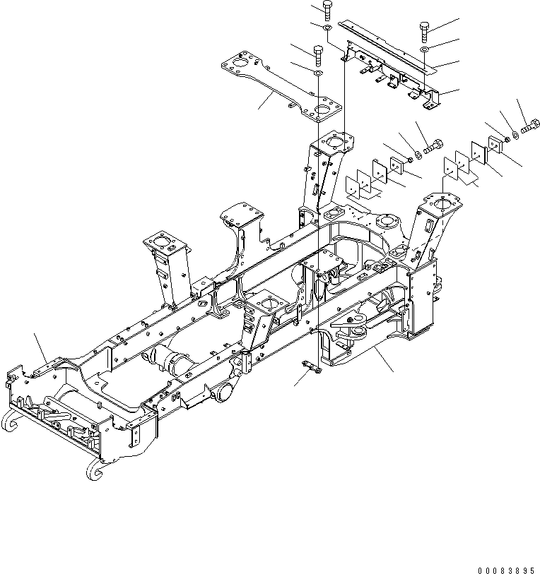 Dump Trucks Komatsu / HM300-1 S/N 1001-UP(hm300-1c) / FRONT FRAME (COLD SPEC.)(#1626-)(210030 : J3125-01A1)