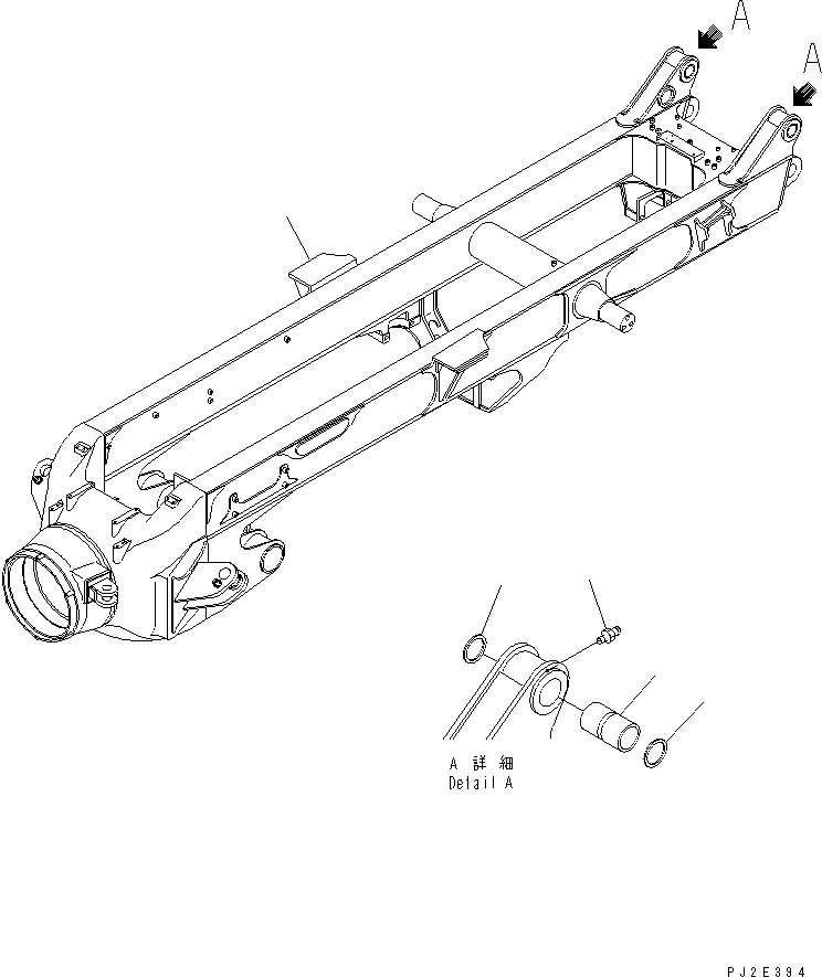 Komatsu parts book diagram for HM300-1 S/N 1001-UP: REAR FRAME (FOR TIRE STOPPER)