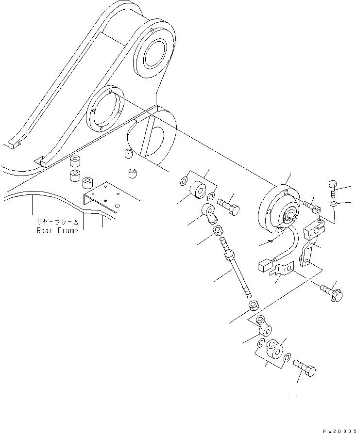Komatsu parts book diagram for HM300-1 S/N 1001-UP: ANGLE SENSOR AND RELATED PARTS