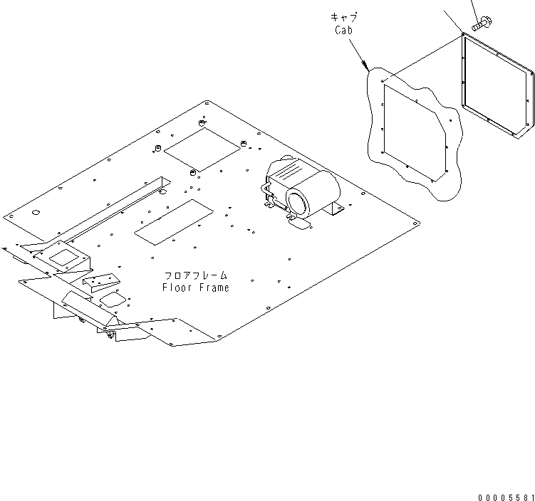 Komatsu parts book diagram for HM300-1 S/N 1001-UP: CAB SUB ASS'Y (COVER) (HEATER SPEC.)(#1016-)