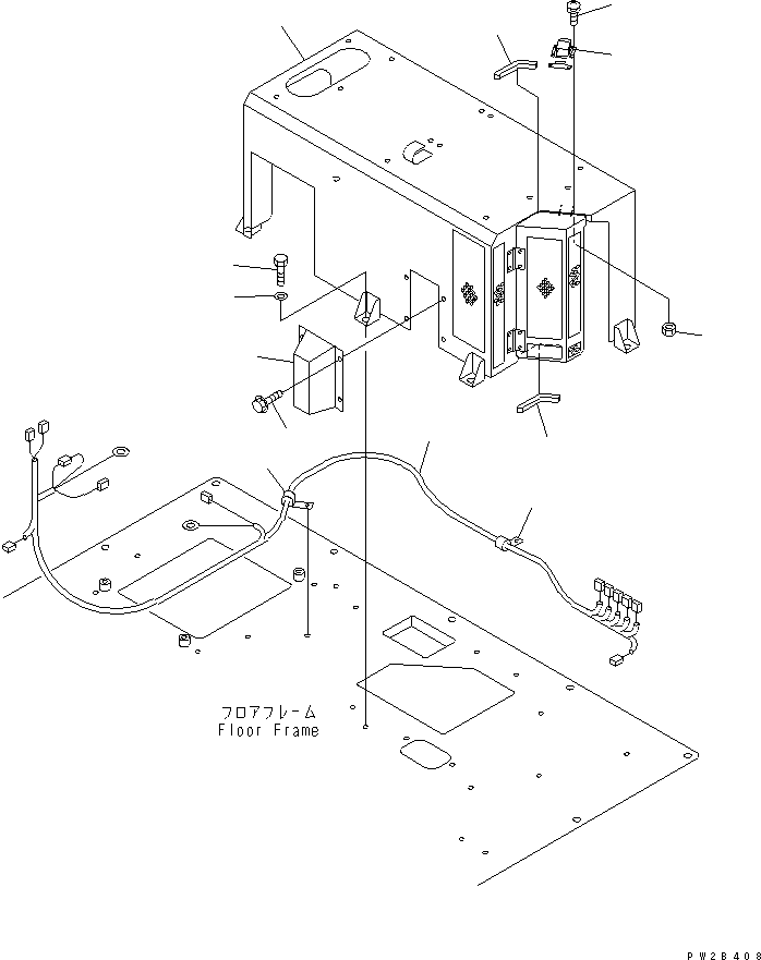 Komatsu parts book diagram for HM300-1 S/N 1001-UP: AIR CONDITIONER (AIR CONDITIONERER HARNESS AND REAR COVER)(#1001-1015)