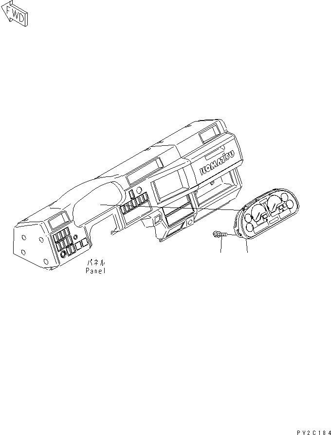 Komatsu parts book diagram for HM300-1 S/N 1001-UP: INSTRUMENT PANEL (MONITOR PANEL) (MPH ? KM/H)(#1001-1015)