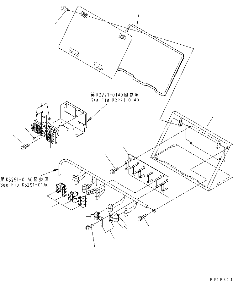 Dump Trucks Komatsu / HM300-1 S/N 1001-UP(hm300-1c) / CAB ELECTRICAL (FUSE AND RELAY)(#1001-1001)(240970 : K3291-02A0)