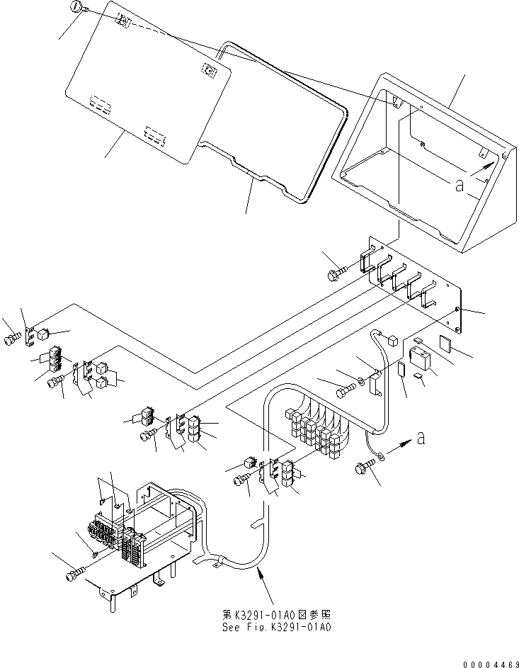 Komatsu parts book diagram for HM300-1 S/N 1001-UP: CAB ELECTRICAL (FUSE AND RELAY)(#1006-1151)