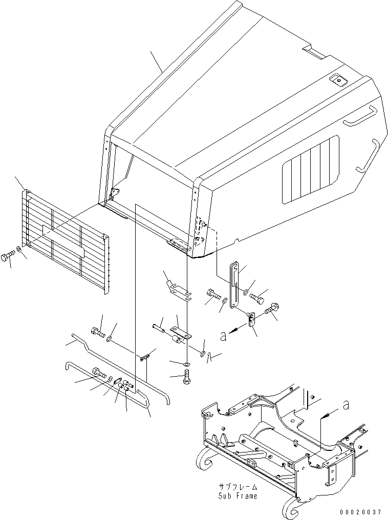 Dump Trucks Komatsu / HM300-1 S/N 1001-UP(hm300-1c) / ENGINE HOOD AND RELATED PARTS (1/2)(#1001-1172)(300070 : M3141-01A0)