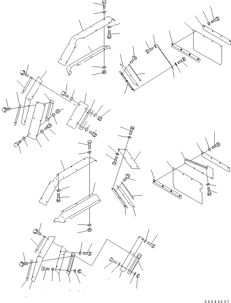 Komatsu parts book diagram for HM300-1 S/N 1001-UP: MUD GUARD (FOR WIDE TIRE)(#1381-)