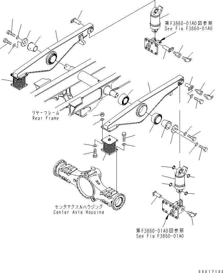 Dump Trucks Komatsu / HM300-1 S/N 1001-UP(hm300-1c) / EQUALIZER BAR AND MOUNTING PARTS(330190 : S3300-01A0)