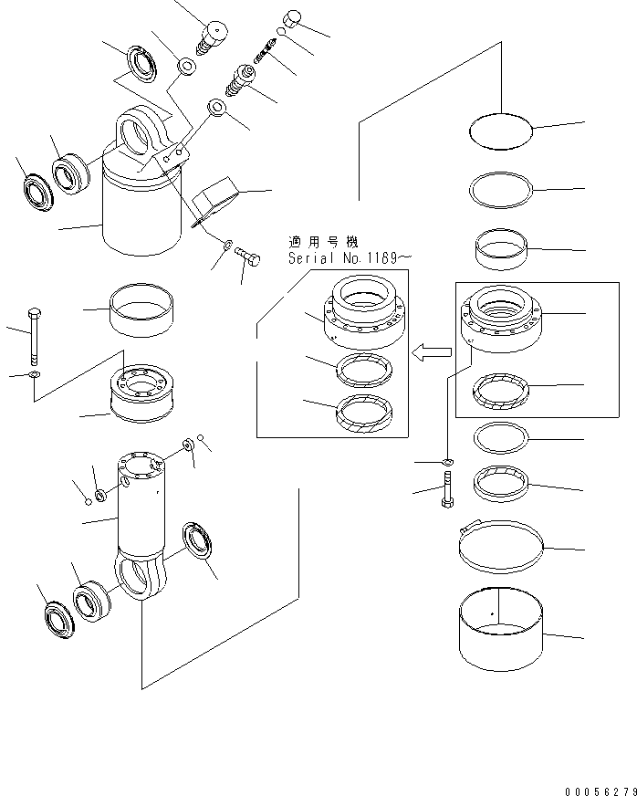 Dump Trucks Komatsu / HM300-1 S/N 1001-UP(hm300-1c) / REAR SUSPENSION CYLINDER ? INNER PARTS(330220 : S3300-02A0)