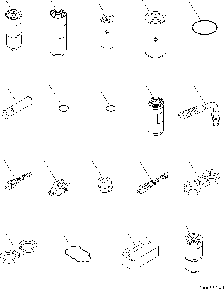Komatsu parts book diagram for HM300-1 S/N 1001-UP: SPARE PARTS (POOR FUEL)