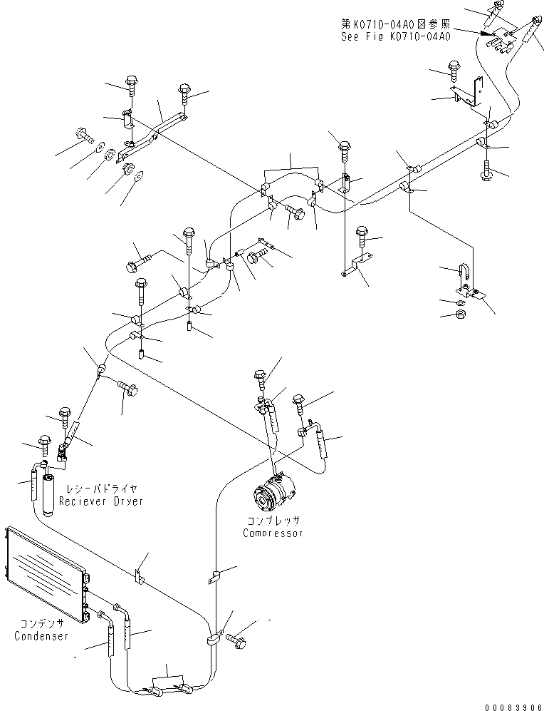 Dump Trucks Komatsu / HM300-1 S/N 1001-UP(hm300-1c) / AIR CONDITIONER PIPING (COOLING) (COLD SPEC.)(#1626-)(450040 : W3111-02A2)