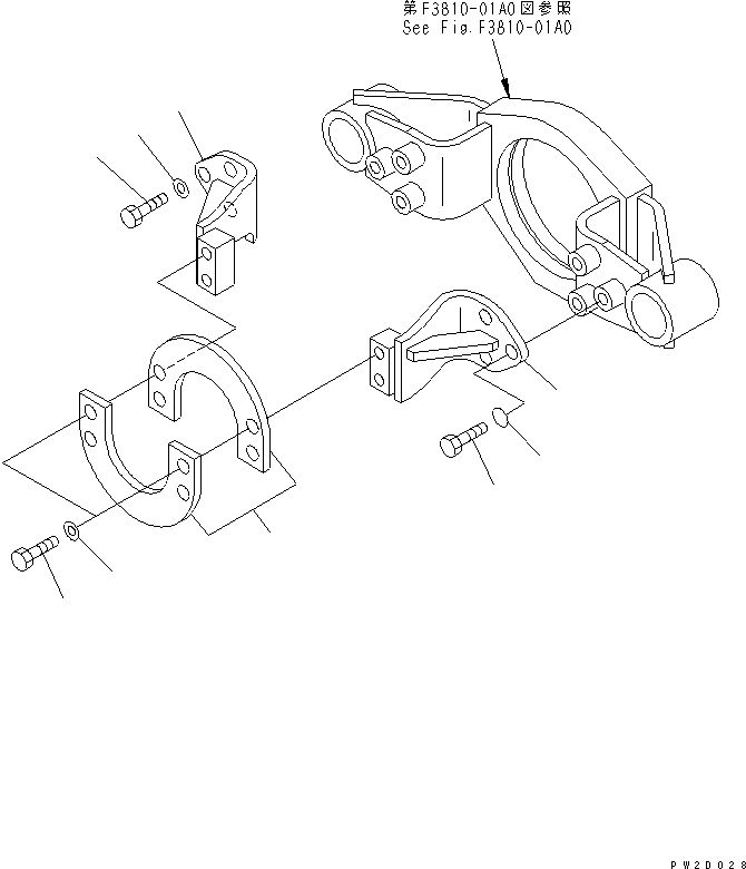 Komatsu parts book diagram for HM300-1 S/N 1001-UP: FRONT DRIVE SHAFT GUARD AND BREATHER PIPING(#1001-1147)