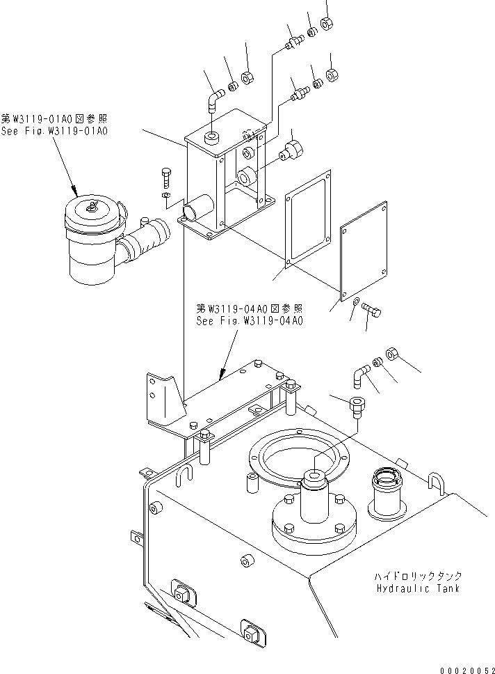 Dump Trucks Komatsu / HM300-1 S/N 1001-UP(hm300-1c) / SAND PROTECTION (FRONT BREATHER)(#1001-1172)(450290 : W3119-02A0)