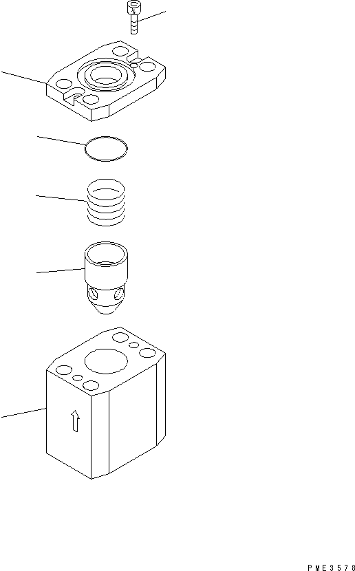Komatsu parts book diagram for HM300-1 S/N 1001-UP: CHECK VALVE