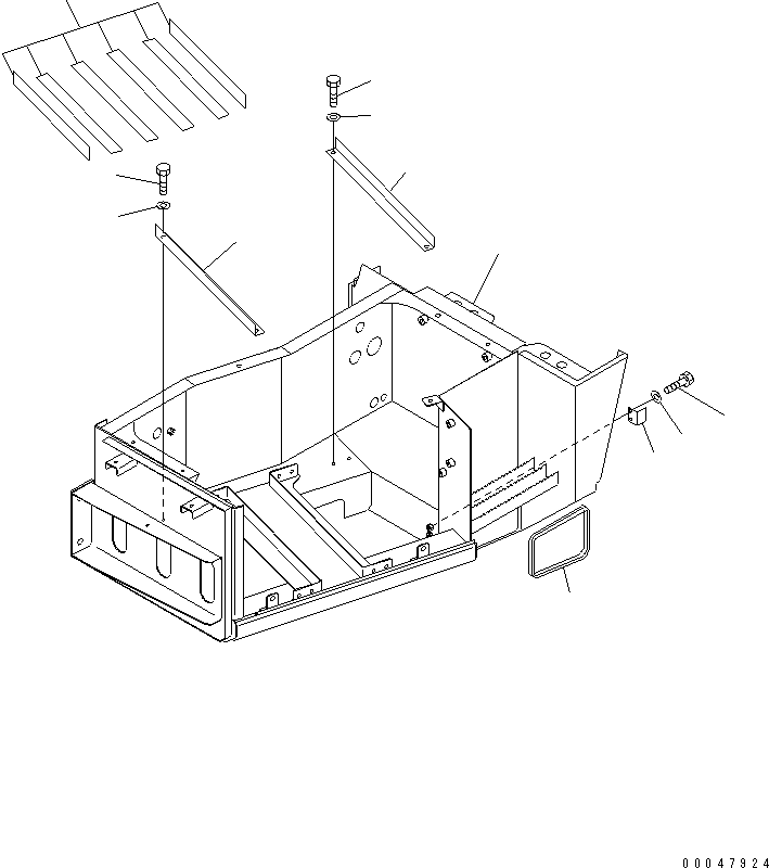 Dump Trucks Komatsu / HM300-2 S/N 2001-2784 (ecot3, For EU)(hm300-2c) / BATTERY BOX (LOWER FENDER ? L.H.) (1/2)(#2001-)(120110 : E0150-06A0)