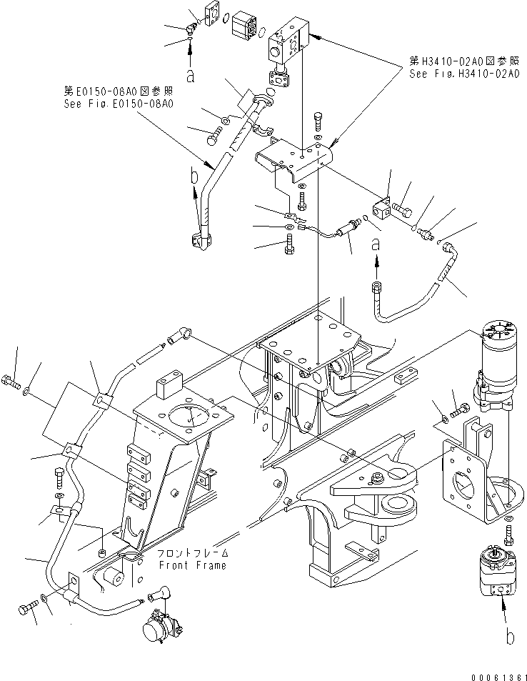 Dump Trucks Komatsu / HM300-2 S/N 2001-2784 (ecot3, For EU)(hm300-2c) / HYDRAULIC PIPING (EMERGENCY STEERING ELECTRICAL)(180410 : H3410-11A0)