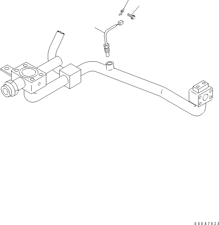 Dump Trucks Komatsu / HM300-2 S/N 2001-2784 (ecot3, For EU)(hm300-2c) / BRAKE COOLING PIPING (TRANSMISSION TO BRAKE SYSTEM TANK) (3/3)(#2001-)(180580 : H3511-07A0)