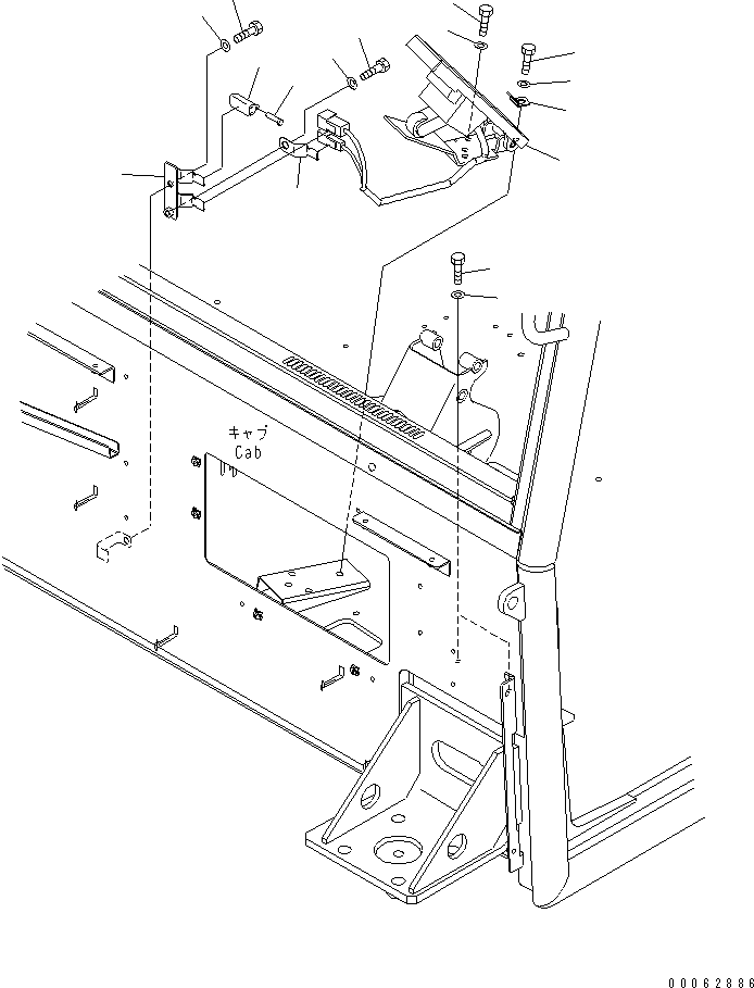 Dump Trucks Komatsu / HM300-2 S/N 2001-2784 (ecot3, For EU)(hm300-2c) / FLOOR (ACCELERATOR PEDAL)(#2001-2610)(240440 : K0200-22A0)