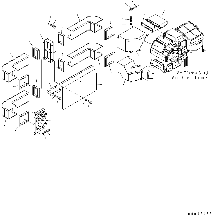 Dump Trucks Komatsu / HM300-2 S/N 2001-2784 (ecot3, For EU)(hm300-2c) / FLOOR (AIR CONDITIONER DUCT) (SIDE)(#2001-2610)(240570 : K0200-32A0)