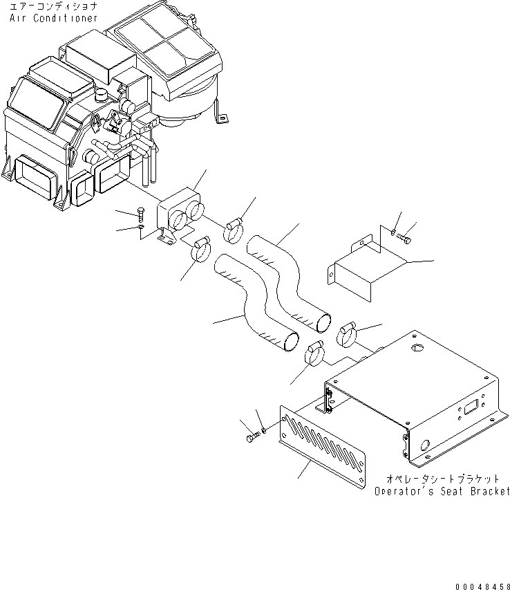 Dump Trucks Komatsu / HM300-2 S/N 2001-2784 (ecot3, For EU)(hm300-2c) / FLOOR (AIR CONDITIONER DUCT) (FOOT)(#2001-2610)(240610 : K0200-34A0)